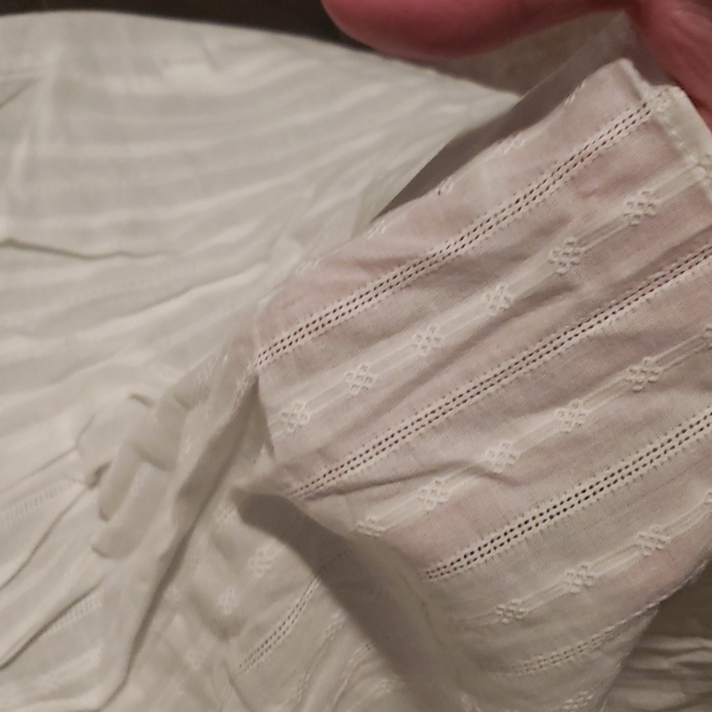 ♥️New boutique white lace slicing Cotton top - Picture 10 of 12